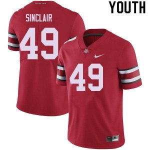 Youth Ohio State Buckeyes #49 Darryl Sinclair Red Nike NCAA College Football Jersey Wholesale KCN7744KT